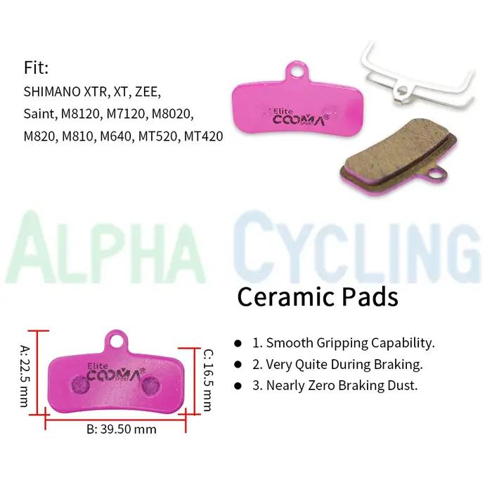 4 paires de plaquettes de frein à disque en céramique, pour Shimano M9120 M8120 M7120 M6120 Saint M8