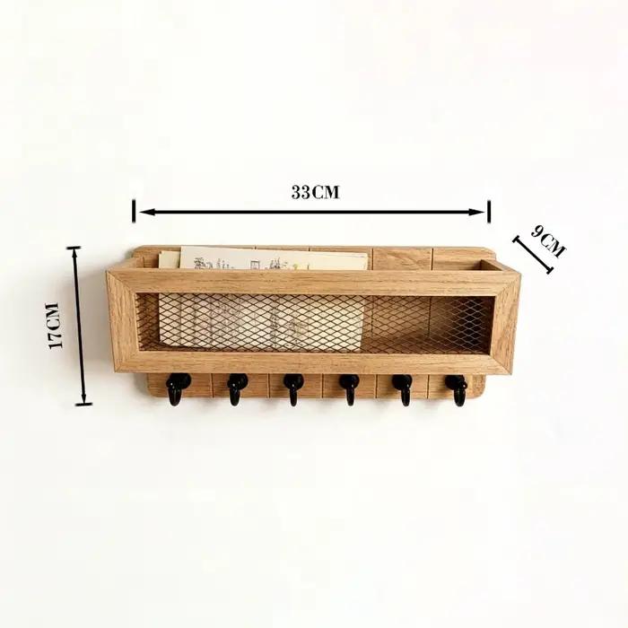 Étagères de rangement en bois pour vêtements et chapeaux