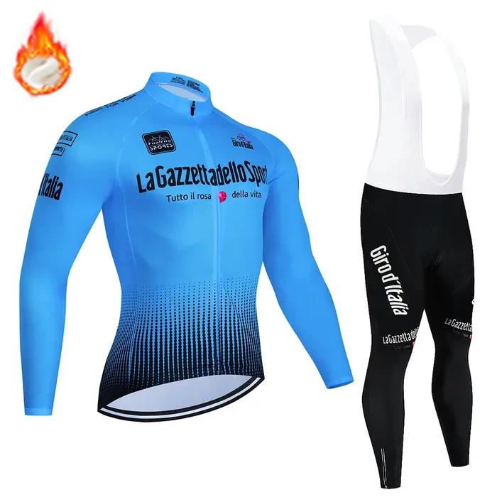 Tour d'italie D'ITALIA vêtements De cyclisme chemisier pour hommes uniforme Costume vélo polaire Jersey ensemble De sport pantalon homme vêtements De vélo bavoir