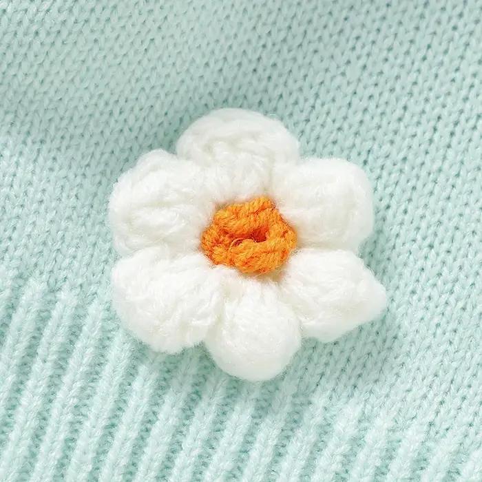 Cardigan tricoté en acrylique pour bébés filles de 6 à 36 mois, doux, manches longues, col en v, sim