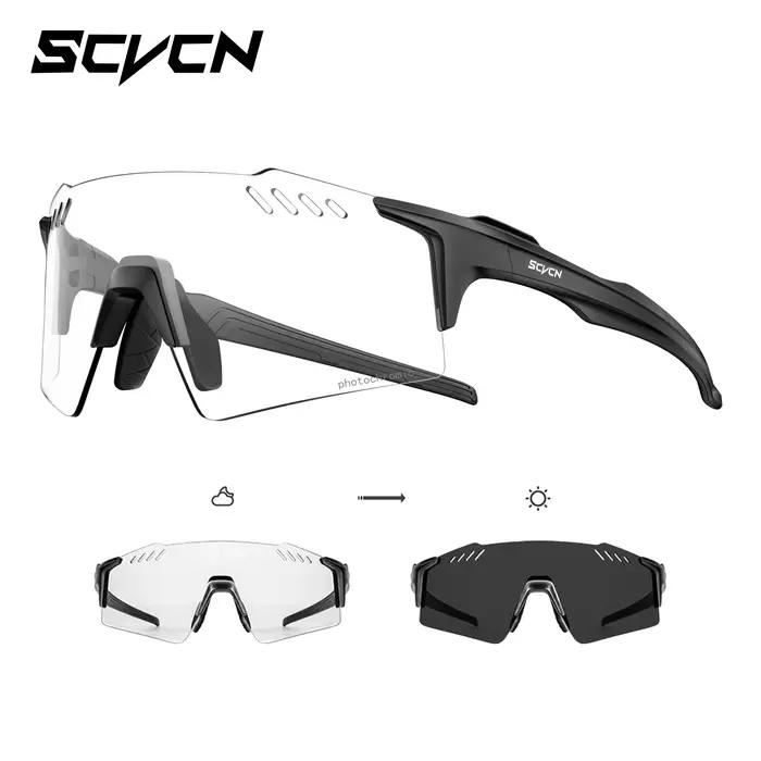 Lunettes sport SCVCN sans monture cyclisme VTT running outdoor conduite protection UV homme