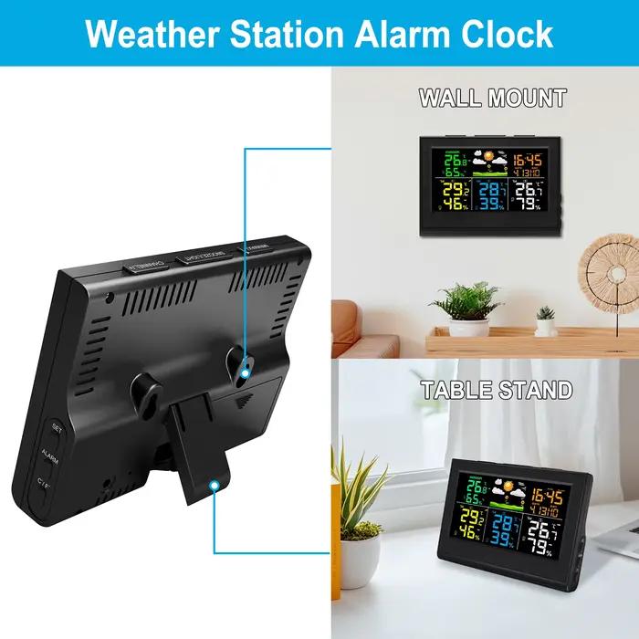 Station météo sans fil 2025, thermomètre numérique intérieur/extérieur, hygromètre avec 3 capteurs à distance, prévisions météo, heure pour la maison