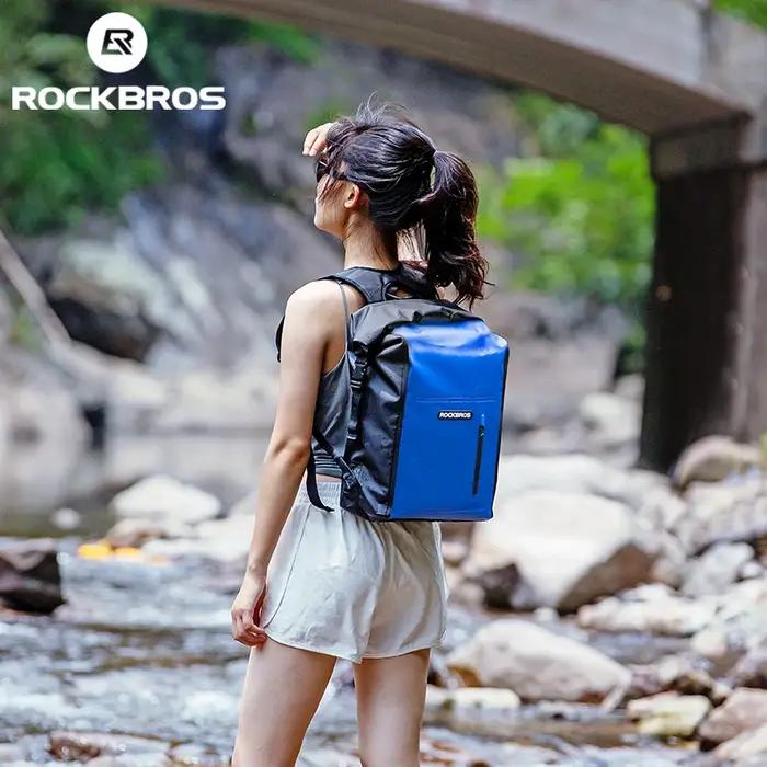 ROCKBROS-Sac de plage étanche pour homme et femme, sacoche de vélo, de natation, en PVC, de voyage,