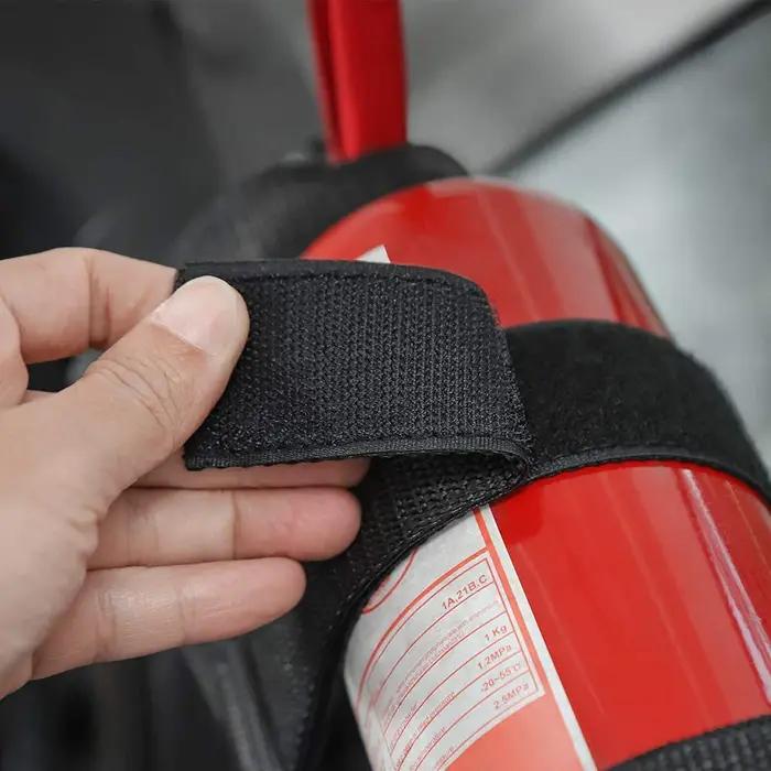 Support d'extincteur de barre de sécurité pour voiture, sangle de montage réglable, crochet et boucl