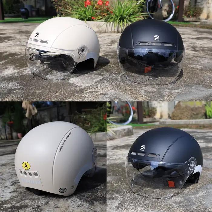 PEMILA-Casque de vélo avec lunettes pour homme et femme, casque de vélo, autocollant de coulée, lent