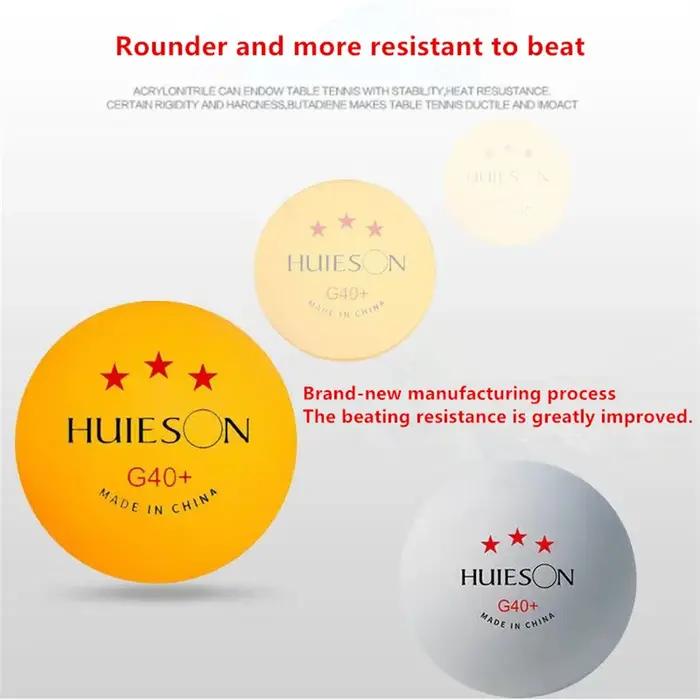 Huieson 50/100 pièces balles de Ping-Pong de haute qualité balles de Tennis de Table Standard Intern