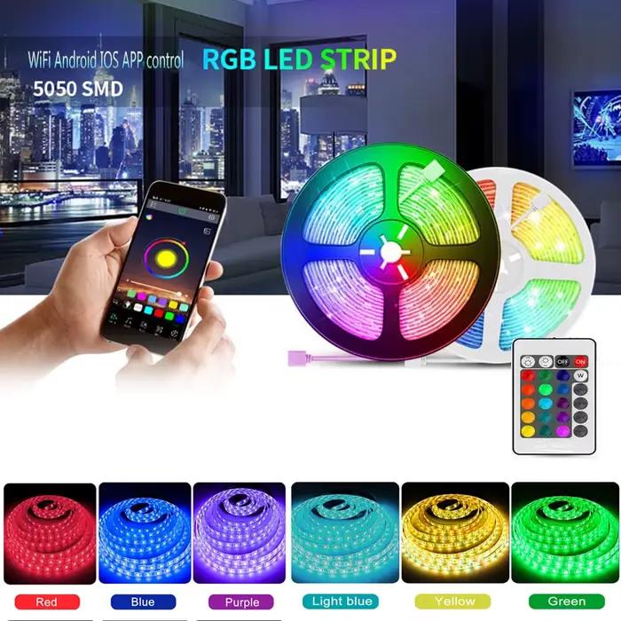 Contrôleur intelligent WIFI RGB RGBW, application Android IOS, maison magique RF 24 touches, contrôl