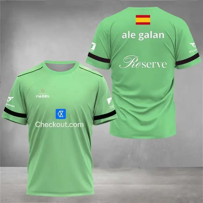 T-shirt de sport pour homme respirant et rapide à sécher, décontracté, polyester, imprimé, fin et tricoté, pour activités physiques intenses et occasions quotidiennes