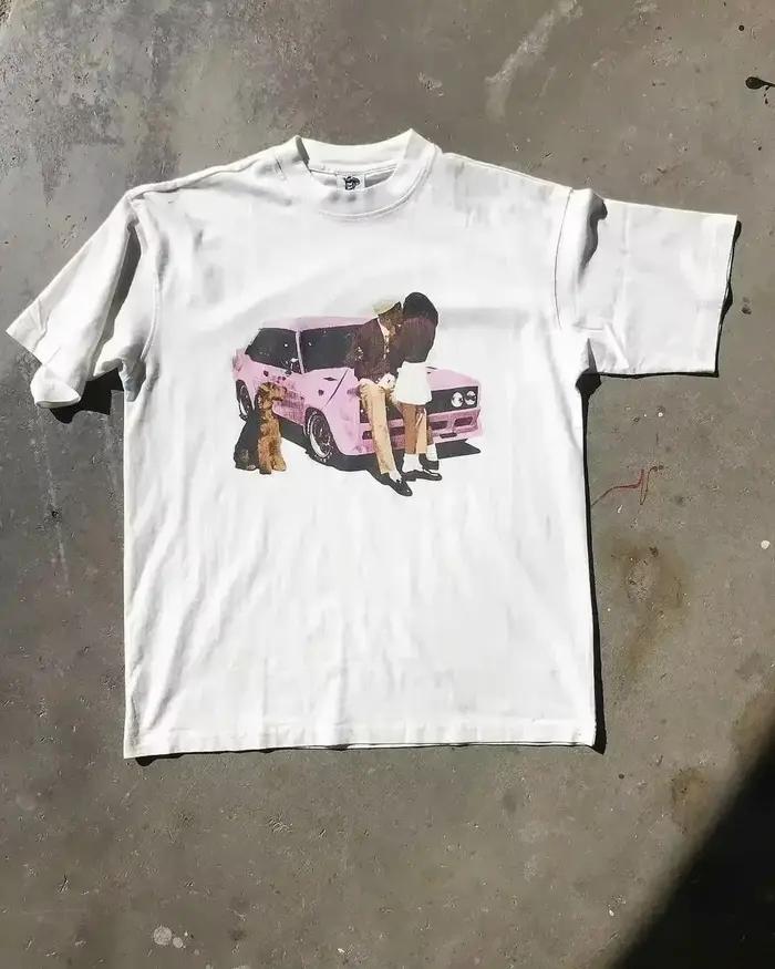T-shirt à col rond en coton imprimé pour hommes et femmes, vêtements Harajuku, mode vintage, t-shirt