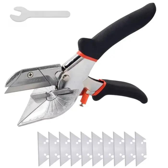 Ciseaux biseautés multi-angles, cisaille d'angle de 45 à 135 degrés, coupe-conduit de fil de revêtem