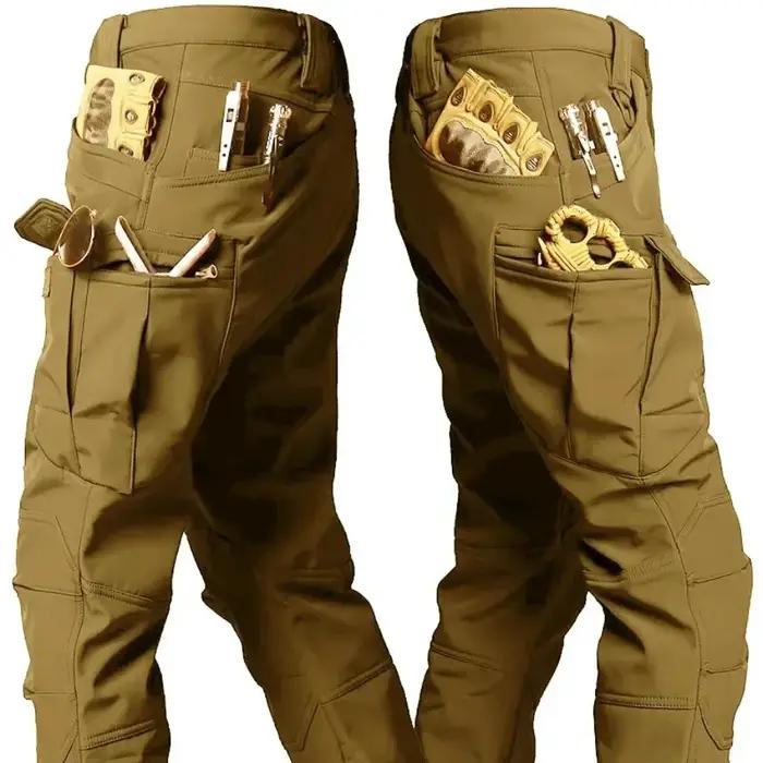 Pantalon tactique hiver homme peau de requin - Imperméable coupe-vent pour chasse et outdoor