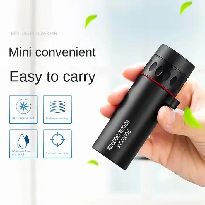 Télescope portable 2000x24 vision nocturne - Connecte smartphone pour photos observation chasse nocturne