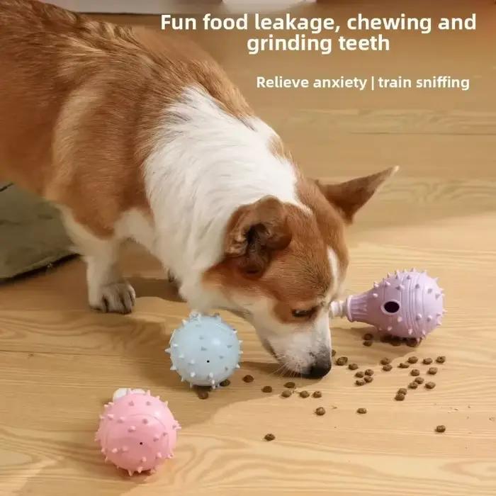 Jouet à mâcher distributeur de friandises pour chien en silicone résistant à la morsure et promoteur de la santé bucco-dentaire pour chiot et chien occassions spéciales et quotidiennes