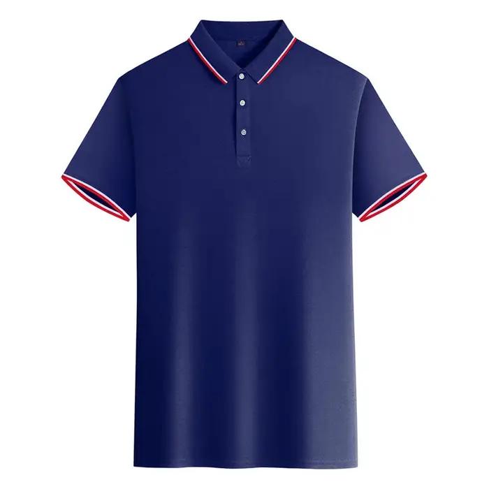 Chemises polo pour hommes avec logo personnalisé, col rabattable, manches courtes, respirantes, uniformes de travail, t-shirts décontractés, vêtements en gros