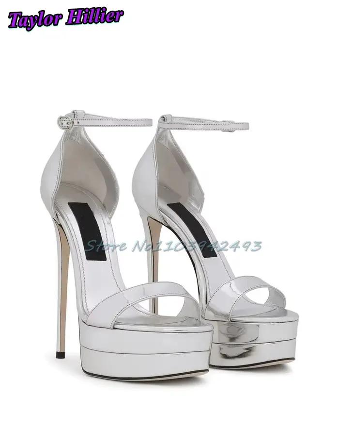 Sandales à talons fins dorées pour femmes, chaussures de créateur de luxe pour robes et occasions spéciales