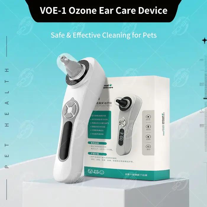 Nettoyeur d'oreilles à l'ozone pour chiens et chats - Appareil de traitement des acariens des oreill