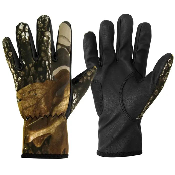 Gants de chasse néoprène chauds camouflage homme anti-dérapant imperméables manches longues pêche équitation
