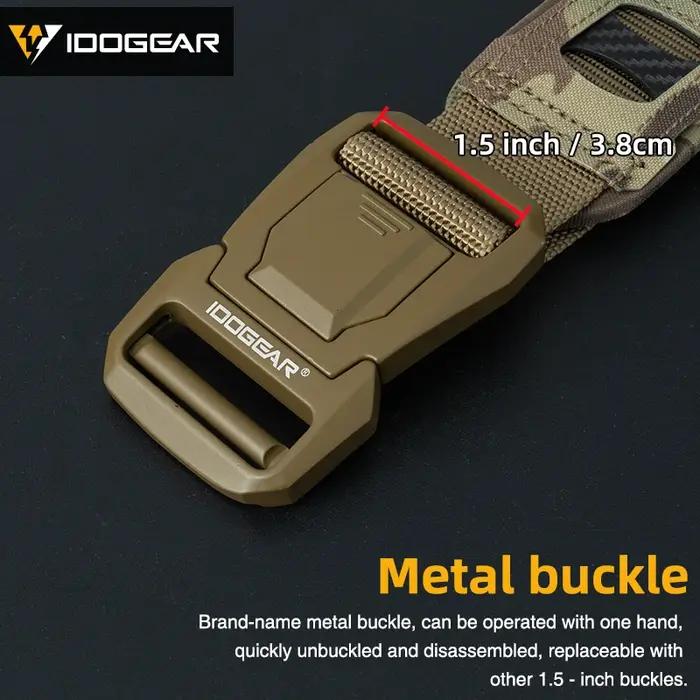 IDOGEAR 2 Inch Tactical Belt Quick Release Buckle MOLLE with Inner belt lightwei