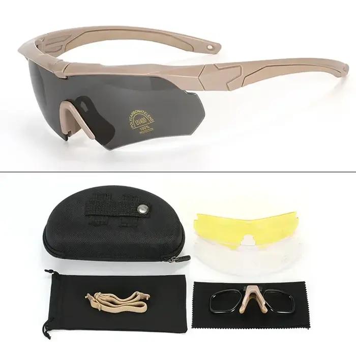 Lunettes tactiques militaires CS Airsoft pour camping, alpinisme, motocross et activités extérieures de haute performance
