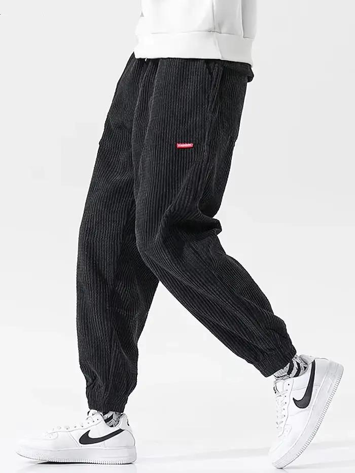 Pantalon jogger baggy en velours côtelé homme - Coupe loose confortable pour automne hiver
