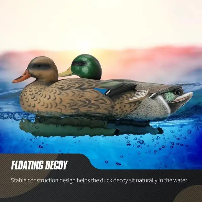 Leurres canards flottants 3D avec quille réalistes pour chasse pêche extérieure, appâts flottants