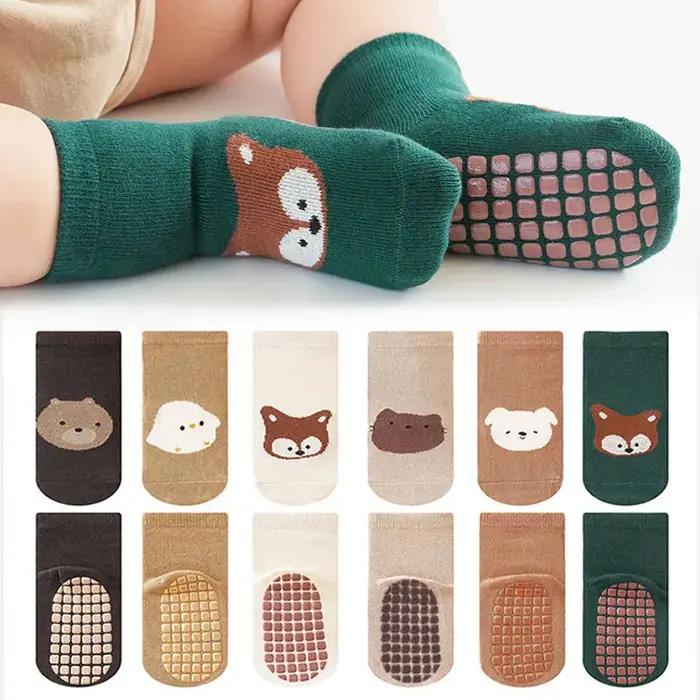 6 paires de chaussettes antidérapantes pour enfants