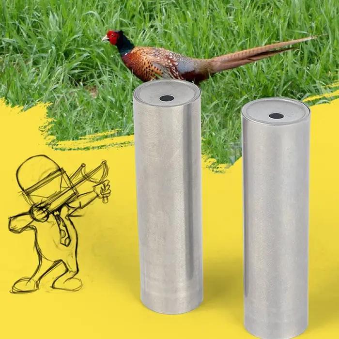 Sifflet de chasse au faisan en acier - Appel d'oiseaux pour chasseur - Matériel de chasse professionnel