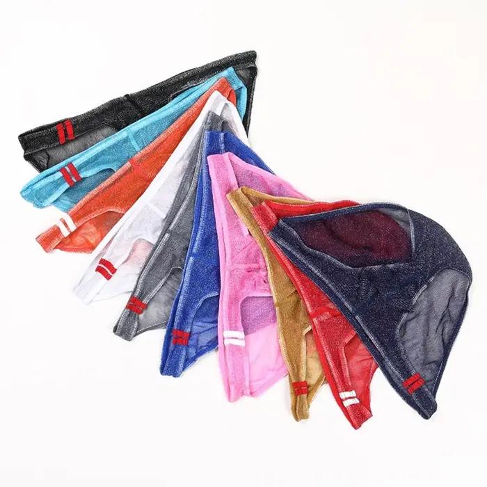 Sous-vêtements pour hommes, caleçons ultra fins, taille basse, en maille respirante