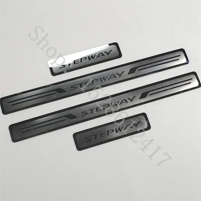 Autocollant en acier inoxydable pour Dacia Sandero 2 Stepway 2013 – 2023, couvercle de porte de voit