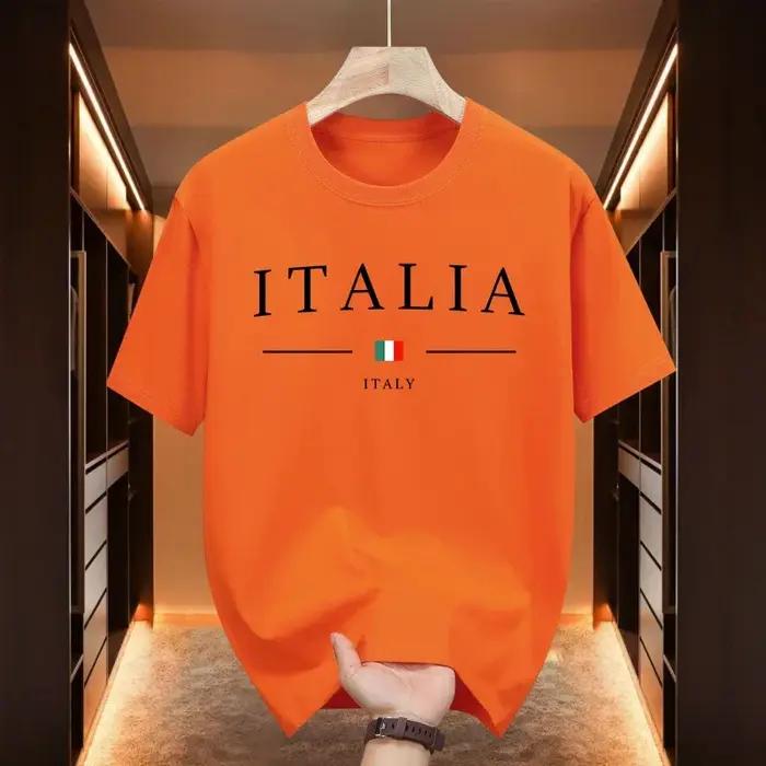 T-shirts pour hommes en coton 100%, décontractés, col rond, manches courtes, printemps et été, pour tous les jours, sorties et sports