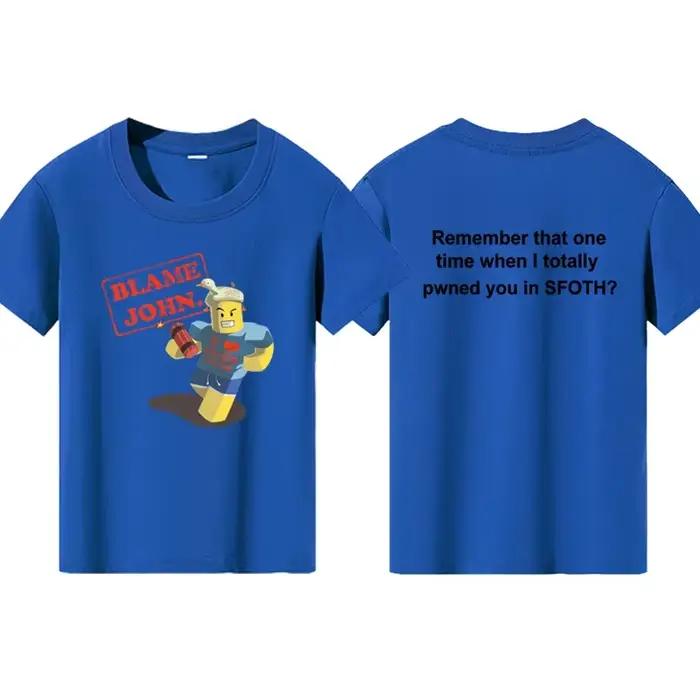 Blame John imprimé hauts pour adolescents T-shirt garçons filles été décontracté drôle mode col rond manches courtes enfants vêtements colorés