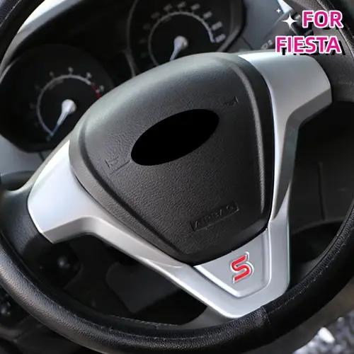 Autocollant décoratif de garniture de couverture de volant, accessoires de style de voiture pour For