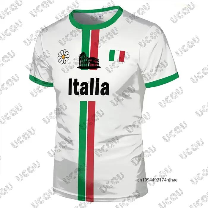 Nouveau Maillot de Football 2026 Imprimé Drapeau Italie pour Hommes et Femmes