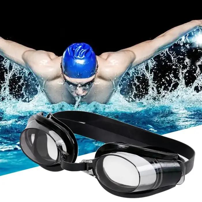 Lunettes de natation pour hommes et femmes, Anti-buée, UV, écouteurs réglables, pince-nez, fermoir à