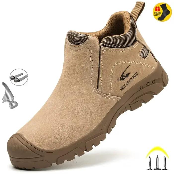 Chaussures de soudage électriques anti-brûlure, chaussures de travail à bout en plastique, chaussure