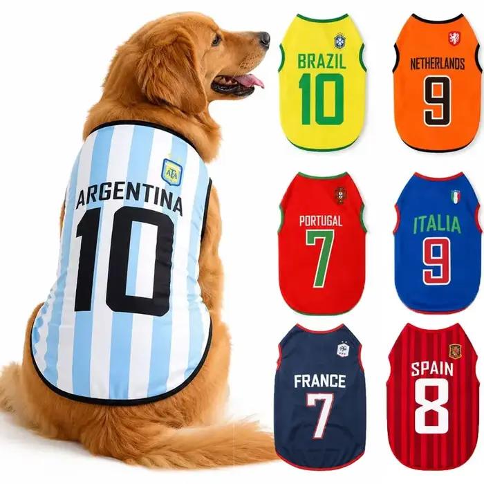 Maillot de sport pour chien avec numéro imprimé