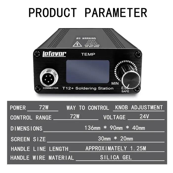 Station de soudage T12 + fer à souder 1.3 pouces OLED, Station de retouche Bga Portable multifonctio