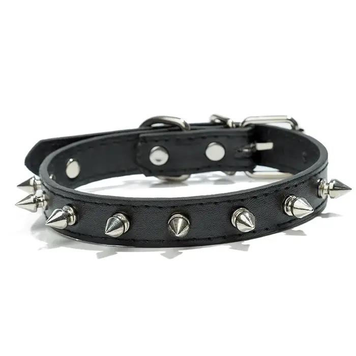 Colliers en cuir Pu pour chiens, harpe à pointes cloutées, pour petits, moyens et grands chiens, Riv