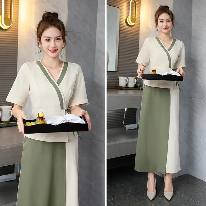 Uniforme esthétique de style professionnel pour femme, salon de beauté, spa, hôtel, bureau esthétique, massage des ongles, beau, vêtements de travail, 73