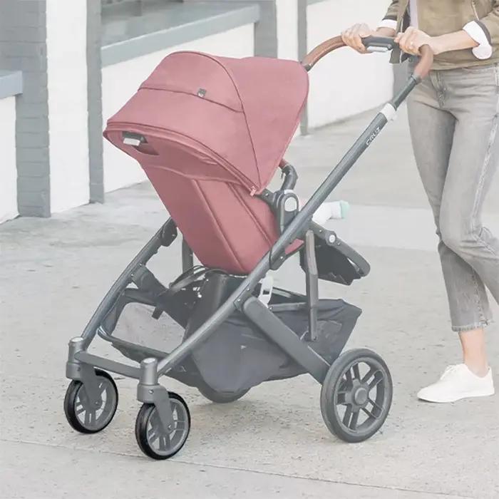 Pneus avant/arriere PU pour poussette Uppababy Cruz V2 en plastique couleur jaune ou rouge pour enfants de 0 a 6 ans occasions speciales