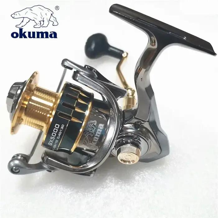 OKUMA moulinet de pêche tout en métal 22KG13 + 1 roue de ligne de pêche à grande vitesse adapté à to