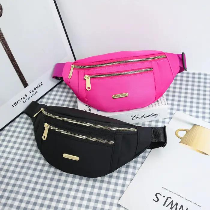 Sac de taille de sport pour femmes en nylon, oreiller, bandoulière ajustable pour activités en plein air et mode occasionnels