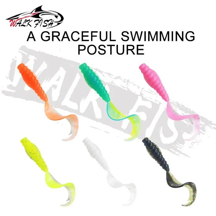 ObPK FISH-Leurres de pêche souples en forme de ver, appâts de basse, bonne action, natation, haute q