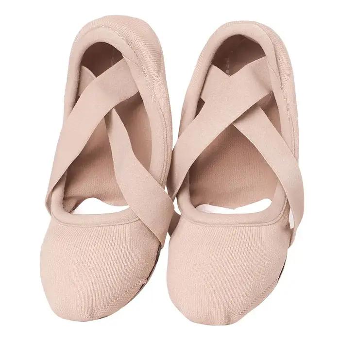 Femme chaussures de Ballet ballerines chaussures enfants pantoufles de danse filles élastique doux c