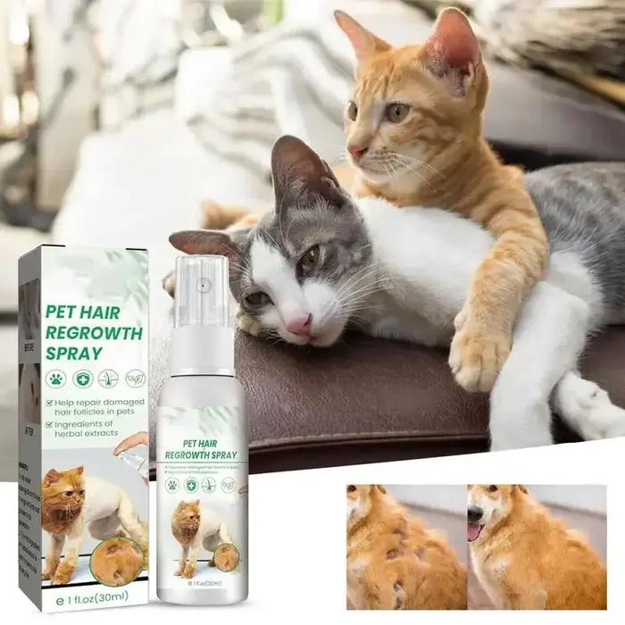 Spray réconfortant et apaisant pour la repousse des poils d'animaux