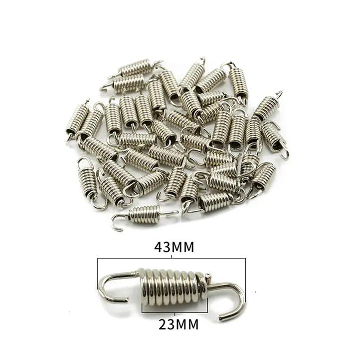 Système d'échappement universel pour moto, 2 pièces, crochets à ressorts entièrement rotatifs en aci