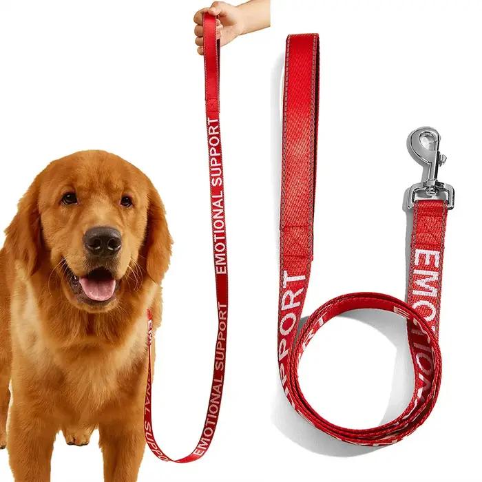 Laisses pour petits chiens et chats, couleur unie, Service pour chiens et Support émotionnel, laisse Jacquard à réflexion, entraînement de marche pour animaux de compagnie puissants
