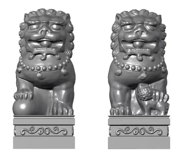 Sculpture de jardin en plein air, moule pour chien Fu en béton, moules pour statue de lion, moule pour animaux