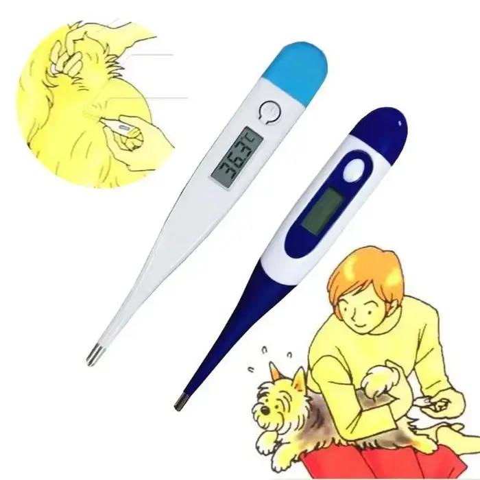 Thermomètre électronique LED pour chien et chat, 1 pièce, très populaire, sûr, pour usage sec ou humide, outil de mesure de la température des animaux de compagnie