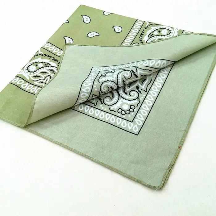 Mode Bandana foulard tête foulards carrés imprimer mouchoir femme homme bandeau de cheveux cou échar